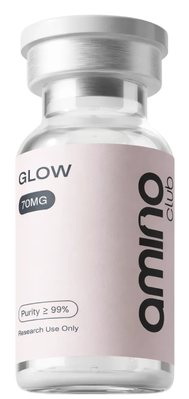 Glow Peptide research peptide vial